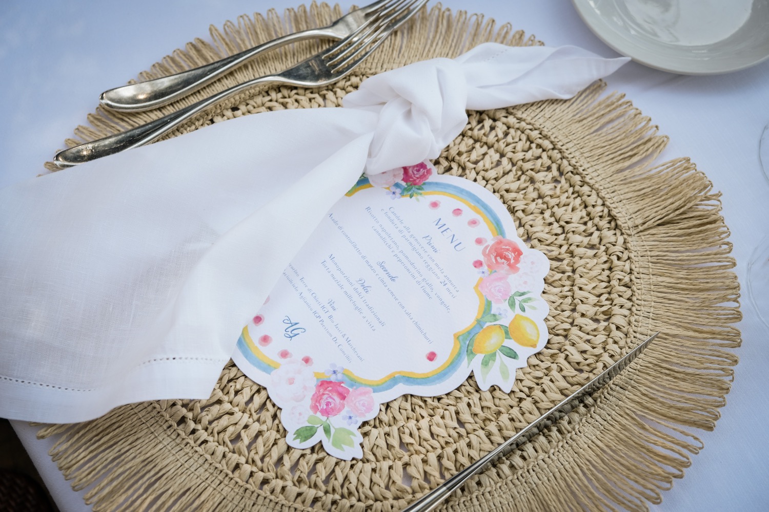 wedding stationery menu