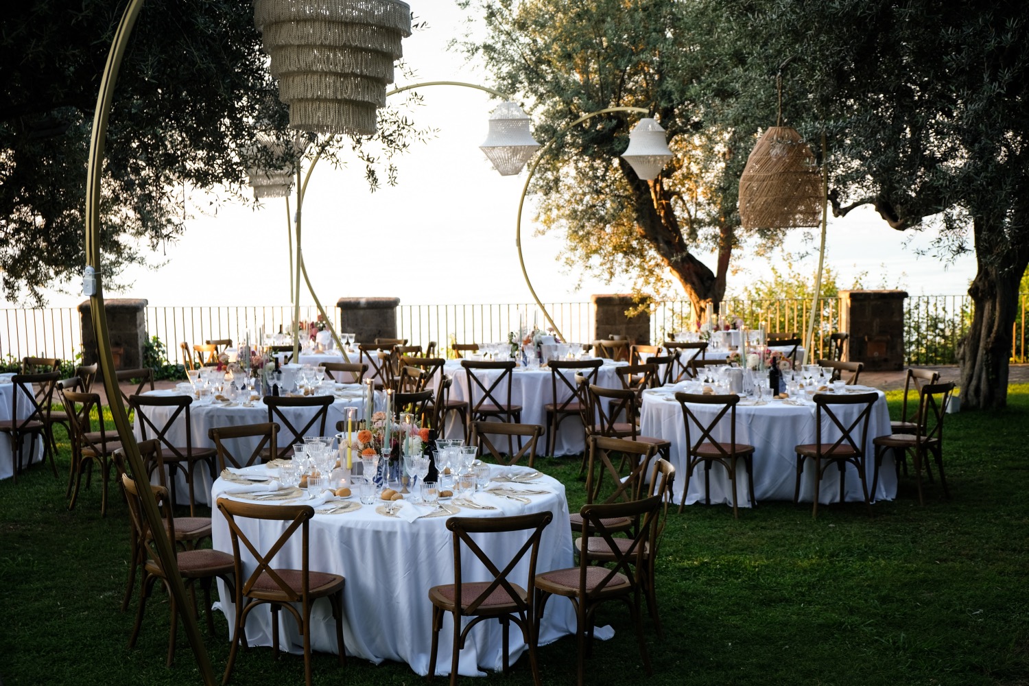 matrimonio con lampadari